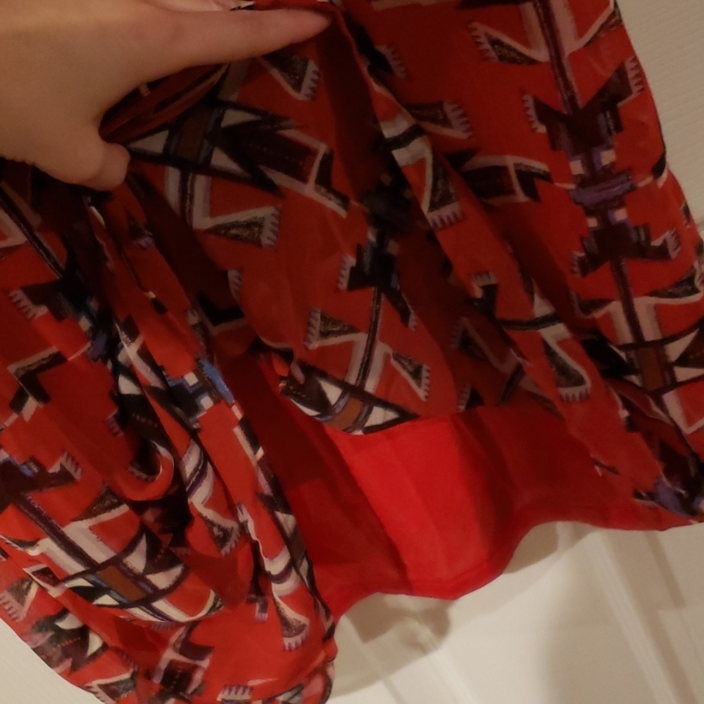 Red Patterned Dress - Picture 4 of 5